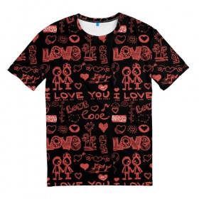 Мужская футболка 3D с принтом День всех влюбленных в Санкт-Петербурге, 100% полиэфир | прямой крой, круглый вырез горловины, длина до линии бедер | 