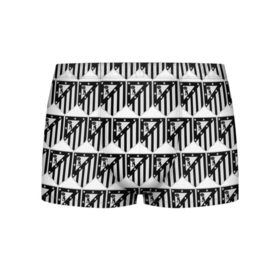 Мужские трусы 3D с принтом Atletico Madrid Black&White в Санкт-Петербурге, 50% хлопок, 50% полиэстер | классическая посадка, на поясе мягкая тканевая резинка | Тематика изображения на принте: атлетико мадрид | эмблема