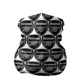 Бандана-труба 3D с принтом Arsenal Black&White в Санкт-Петербурге, 100% полиэстер, ткань с особыми свойствами — Activecool | плотность 150‒180 г/м2; хорошо тянется, но сохраняет форму | Тематика изображения на принте: 