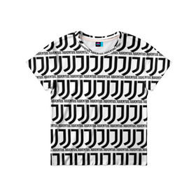 Детская футболка 3D с принтом Juventus в Санкт-Петербурге, 100% гипоаллергенный полиэфир | прямой крой, круглый вырез горловины, длина до линии бедер, чуть спущенное плечо, ткань немного тянется | 