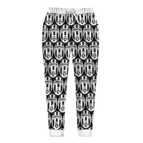 Женские брюки 3D с принтом Juventus Black&White в Санкт-Петербурге, полиэстер 100% | прямой крой, два кармана без застежек по бокам, с мягкой трикотажной резинкой на поясе и по низу штанин. В поясе для дополнительного комфорта — широкие завязки | 