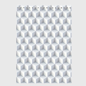 Скетчбук с принтом 3D Кубы в Санкт-Петербурге, 100% бумага
 | 48 листов, плотность листов — 100 г/м2, плотность картонной обложки — 250 г/м2. Листы скреплены сверху удобной пружинной спиралью | 3д | иллюзия | куб | кубы | паттерн | текстура | узор