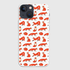 Чехол для iPhone 13 mini с принтом Рыжий паттер в Санкт-Петербурге,  |  | лис | лиса | лисица | лисичка | лисы | паттерн | рыжая