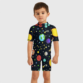 Детский купальный костюм 3D с принтом Солнечная система в Санкт-Петербурге, Полиэстер 85%, Спандекс 15% | застежка на молнии на спине | большая медведица | венера | звезда | звезды | земля | космос | марс | меркурий | паттерн | сатурн | созвездия | солнце | уран | юпитер