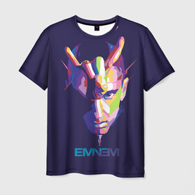 Мужская футболка 3D с принтом Eminem в Санкт-Петербурге, 100% полиэфир | прямой крой, круглый вырез горловины, длина до линии бедер | actor | american rapper | composer | eminem | music | rap | record producer | актёр | американский | искусство | композитор | музыка | музыкальный продюсер | поп арт | рэп | рэпер