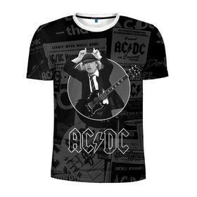 Мужская футболка 3D спортивная с принтом AC/DC в Санкт-Петербурге, 100% полиэстер с улучшенными характеристиками | приталенный силуэт, круглая горловина, широкие плечи, сужается к линии бедра | ас | ац | диси | дс | дц | исидиси | эйси