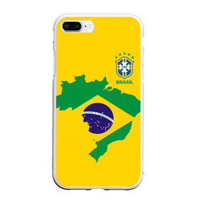 Чехол для iPhone 7Plus/8 Plus матовый с принтом Бразилия форма в Санкт-Петербурге, Силикон | Область печати: задняя сторона чехла, без боковых панелей | brazil | uniform