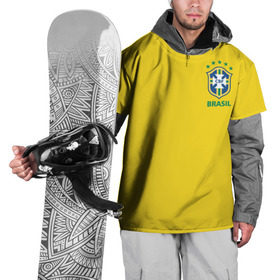 Накидка на куртку 3D с принтом Бразилия, форма в Санкт-Петербурге, 100% полиэстер |  | brazil | uniform | бразильская | конфедерация