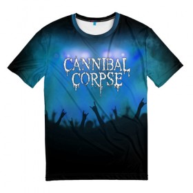 Мужская футболка 3D с принтом Cannibal Corpse в Санкт-Петербурге, 100% полиэфир | прямой крой, круглый вырез горловины, длина до линии бедер | 