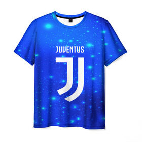 Мужская футболка 3D с принтом Juventus space collection в Санкт-Петербурге, 100% полиэфир | прямой крой, круглый вырез горловины, длина до линии бедер | football | soccer | ювентус