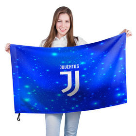 Флаг 3D с принтом Juventus space collection в Санкт-Петербурге, 100% полиэстер | плотность ткани — 95 г/м2, размер — 67 х 109 см. Принт наносится с одной стороны | football | soccer | ювентус