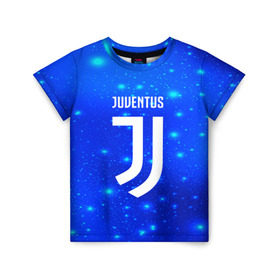 Детская футболка 3D с принтом Juventus space collection в Санкт-Петербурге, 100% гипоаллергенный полиэфир | прямой крой, круглый вырез горловины, длина до линии бедер, чуть спущенное плечо, ткань немного тянется | football | soccer | ювентус