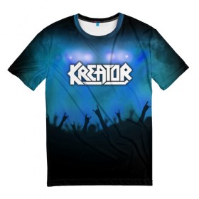 Мужская футболка 3D с принтом Kreator в Санкт-Петербурге, 100% полиэфир | прямой крой, круглый вырез горловины, длина до линии бедер | band | kreator | metal | music | rock | атрибутика | группа | метал | музыка | рок