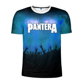 Мужская футболка 3D спортивная с принтом Pantera в Санкт-Петербурге, 100% полиэстер с улучшенными характеристиками | приталенный силуэт, круглая горловина, широкие плечи, сужается к линии бедра | Тематика изображения на принте: 