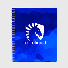 Тетрадь с принтом Team Liquid в Санкт-Петербурге, 100% бумага | 48 листов, плотность листов — 60 г/м2, плотность картонной обложки — 250 г/м2. Листы скреплены сбоку удобной пружинной спиралью. Уголки страниц и обложки скругленные. Цвет линий — светло-серый
 | awp | counter strike | cs go | cybersport | game | skin | team liquid | авп | игры | киберспорт | скин