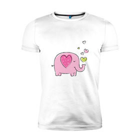 Мужская футболка премиум с принтом Слоненок в Санкт-Петербурге, 92% хлопок, 8% лайкра | приталенный силуэт, круглый вырез ворота, длина до линии бедра, короткий рукав | 14 | 14февраля | elephant | happy | happyvalentine | love | valentinesday | деньвсехвлюбленных | деньсвятоговалентина | любовь | мило | нежно | праздник | рисунок | сердца | сердце | слоненок