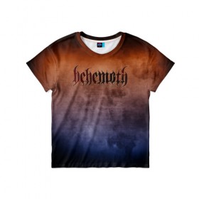 Детская футболка 3D с принтом Behemoth в Санкт-Петербурге, 100% гипоаллергенный полиэфир | прямой крой, круглый вырез горловины, длина до линии бедер, чуть спущенное плечо, ткань немного тянется | band | behemoth | metal | music | rock | атрибутика | группа | метал | музыка | рок