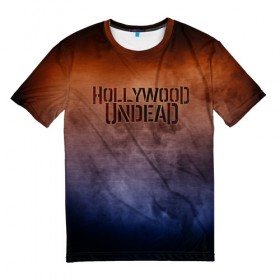 Мужская футболка 3D с принтом Hollywood Undead в Санкт-Петербурге, 100% полиэфир | прямой крой, круглый вырез горловины, длина до линии бедер | band | hollywood undead | metal | music | rock | атрибутика | группа | метал | музыка | рок