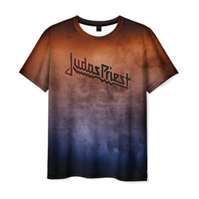 Мужская футболка 3D с принтом Judas Priest в Санкт-Петербурге, 100% полиэфир | прямой крой, круглый вырез горловины, длина до линии бедер | band | judas priest | metal | music | rock | атрибутика | группа | метал | музыка | рок