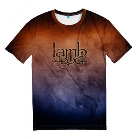 Мужская футболка 3D с принтом Lamb of God в Санкт-Петербурге, 100% полиэфир | прямой крой, круглый вырез горловины, длина до линии бедер | 