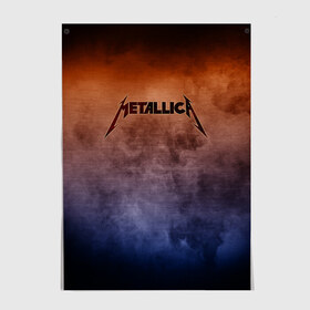Постер с принтом Metallica в Санкт-Петербурге, 100% бумага
 | бумага, плотность 150 мг. Матовая, но за счет высокого коэффициента гладкости имеет небольшой блеск и дает на свету блики, но в отличии от глянцевой бумаги не покрыта лаком | band | metal | metallica | music | rock | атрибутика | группа | метал | музыка | рок