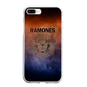 Чехол для iPhone 7Plus/8 Plus матовый с принтом Ramones в Санкт-Петербурге, Силикон | Область печати: задняя сторона чехла, без боковых панелей | Тематика изображения на принте: band | metal | music | ramones | rock | атрибутика | группа | метал | музыка | рок