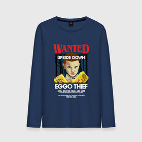 Мужской лонгслив хлопок с принтом Wanted: Eggo Thief / 11 в Санкт-Петербурге, 100% хлопок |  | 11 | netflix | stranger | things | бобби | браун | милли | нетфликс | одиннадцать