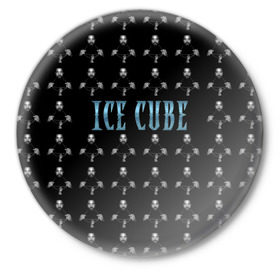 Значок с принтом Ice Cube в Санкт-Петербурге,  металл | круглая форма, металлическая застежка в виде булавки | Тематика изображения на принте: hip hop | hiphop | ice cube | mc | n.w.a | rap | айс | гангса | джексон | западное побережье | куб | кубе | кубик льда | кьюб | мс | о ши | оши | реп | репер | речитатив | рэп | рэпер | хип | хипхоп | хоп