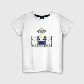 Детская футболка хлопок с принтом Инопланетная котейка в Санкт-Петербурге, 100% хлопок | круглый вырез горловины, полуприлегающий силуэт, длина до линии бедер | инопланетный | космос | кот | котята | кошка | летающая тарелка | нло