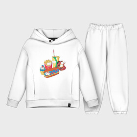 Детский костюм хлопок Oversize с принтом Вкусные Симпсоны в Санкт-Петербурге,  |  | bart | homer | simpsons | барт | гомер | лиза | макдак | макдональдс | мардж | мэгги | фастфуд