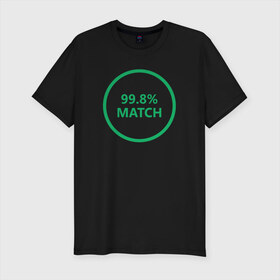 Мужская футболка премиум с принтом Match в Санкт-Петербурге, 92% хлопок, 8% лайкра | приталенный силуэт, круглый вырез ворота, длина до линии бедра, короткий рукав | black mirror | черное зеркало