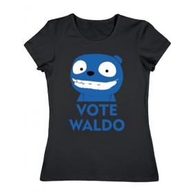 Женская футболка хлопок с принтом Vote в Санкт-Петербурге, 100% хлопок | прямой крой, круглый вырез горловины, длина до линии бедер, слегка спущенное плечо | black mirror | черное зеркало