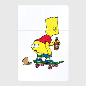 Магнитный плакат 2Х3 с принтом Bart Simpson в Санкт-Петербурге, Полимерный материал с магнитным слоем | 6 деталей размером 9*9 см | Тематика изображения на принте: skate | барт | борд | скейт