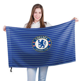 Флаг 3D с принтом Chelsea FC в Санкт-Петербурге, 100% полиэстер | плотность ткани — 95 г/м2, размер — 67 х 109 см. Принт наносится с одной стороны | chelsea | england | football | logo | london | sport | англия | лига | лого | спорт | фк | футбол | футбольный клуб | челси | эмблема