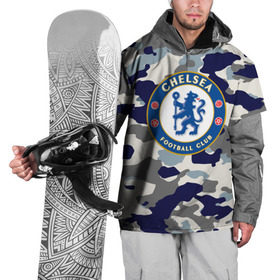Накидка на куртку 3D с принтом FC Chelsea Camouflage в Санкт-Петербурге, 100% полиэстер |  | Тематика изображения на принте: 