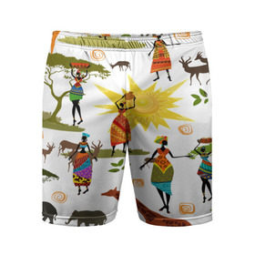 Мужские шорты 3D спортивные с принтом Африканский континет в Санкт-Петербурге,  |  | afrika | pattern | африка | африканские мотивы | африканские узоры | солнце | узор | этника | южный континент