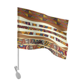 Флаг для автомобиля с принтом Африканская мозаика в Санкт-Петербурге, 100% полиэстер | Размер: 30*21 см | afrika | pattern | африка | африканские мотивы | африканские узоры | солнце | узор | этника | южный континент