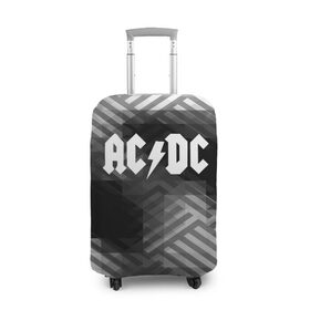 Чехол для чемодана 3D с принтом AC/DC rock band в Санкт-Петербурге, 86% полиэфир, 14% спандекс | двустороннее нанесение принта, прорези для ручек и колес | ac dc | logo | music | pop | rock | usa | альтернатива | америка | металл | музыка | музыкальный | поп | рок