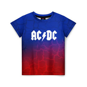 Детская футболка 3D с принтом AC/DC angel&devil в Санкт-Петербурге, 100% гипоаллергенный полиэфир | прямой крой, круглый вырез горловины, длина до линии бедер, чуть спущенное плечо, ткань немного тянется | ac dc | logo | music | pop | rock | usa | альтернатива | америка | металл | музыка | музыкальный | поп | рок