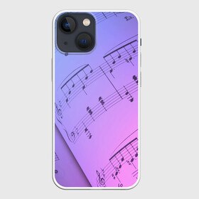Чехол для iPhone 13 mini с принтом Ноты в Санкт-Петербурге,  |  | guitar | music | piano | гитара | музыка | ноты | пианино