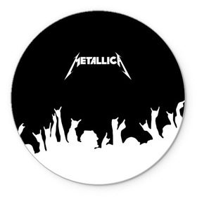 Коврик круглый с принтом Metallica в Санкт-Петербурге, резина и полиэстер | круглая форма, изображение наносится на всю лицевую часть | Тематика изображения на принте: metallica | группа | джеймс хэтфилд | кирк хэмметт | ларс ульрих | метал | металика | металлика | миталика | музыка | роберт трухильо | рок | трэш | трэшметал | хард | хардрок | хеви | хевиметал