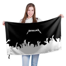Флаг 3D с принтом Metallica в Санкт-Петербурге, 100% полиэстер | плотность ткани — 95 г/м2, размер — 67 х 109 см. Принт наносится с одной стороны | metallica | группа | джеймс хэтфилд | кирк хэмметт | ларс ульрих | метал | металика | металлика | миталика | музыка | роберт трухильо | рок | трэш | трэшметал | хард | хардрок | хеви | хевиметал