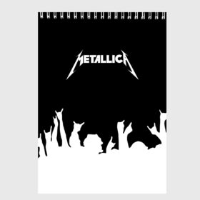 Скетчбук с принтом Metallica в Санкт-Петербурге, 100% бумага
 | 48 листов, плотность листов — 100 г/м2, плотность картонной обложки — 250 г/м2. Листы скреплены сверху удобной пружинной спиралью | metallica | группа | джеймс хэтфилд | кирк хэмметт | ларс ульрих | метал | металика | металлика | миталика | музыка | роберт трухильо | рок | трэш | трэшметал | хард | хардрок | хеви | хевиметал