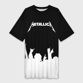 Платье-футболка 3D с принтом Metallica в Санкт-Петербурге,  |  | metallica | группа | джеймс хэтфилд | кирк хэмметт | ларс ульрих | метал | металика | металлика | миталика | музыка | роберт трухильо | рок | трэш | трэшметал | хард | хардрок | хеви | хевиметал