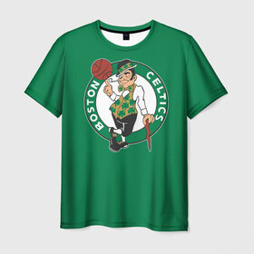 Мужская футболка 3D с принтом Boston Celtics в Санкт-Петербурге, 100% полиэфир | прямой крой, круглый вырез горловины, длина до линии бедер | boston | boston celtics | celtics | nba | баскетбол | бостон | нба | селтикс