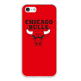 Чехол для iPhone 5/5S матовый с принтом Chicago Bulls в Санкт-Петербурге, Силикон | Область печати: задняя сторона чехла, без боковых панелей | bulls | chicago | chicago bulls | nba | баскетбол | буллз | нба | чикаго буллз