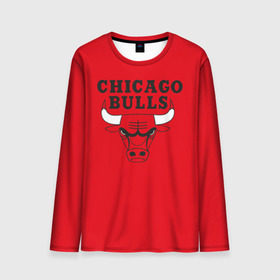 Мужской лонгслив 3D с принтом Chicago Bulls в Санкт-Петербурге, 100% полиэстер | длинные рукава, круглый вырез горловины, полуприлегающий силуэт | Тематика изображения на принте: bulls | chicago | chicago bulls | nba | баскетбол | буллз | нба | чикаго буллз