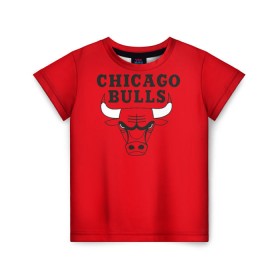 Детская футболка 3D с принтом Chicago Bulls в Санкт-Петербурге, 100% гипоаллергенный полиэфир | прямой крой, круглый вырез горловины, длина до линии бедер, чуть спущенное плечо, ткань немного тянется | Тематика изображения на принте: bulls | chicago | chicago bulls | nba | баскетбол | буллз | нба | чикаго буллз
