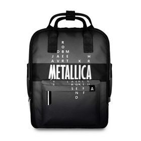 Женский рюкзак 3D с принтом Участники группы Metallica в Санкт-Петербурге, 100% полиэстер | лямки с регулируемой длиной, сверху ручки, чтобы рюкзак нести как сумку. Основное отделение закрывается на молнию, как и внешний карман. Внутри два дополнительных кармана, один из которых закрывается на молнию. По бокам два дополнительных кармашка, куда поместится маленькая бутылочка
 | metallica | группа | джеймс хэтфилд | кирк хэмметт | ларс ульрих | метал | металика | металлика | миталика | музыка | роберт трухильо | рок | трэш | трэшметал | хард | хардрок | хеви | хевиметал
