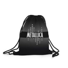 Рюкзак-мешок 3D с принтом Участники группы Metallica в Санкт-Петербурге, 100% полиэстер | плотность ткани — 200 г/м2, размер — 35 х 45 см; лямки — толстые шнурки, застежка на шнуровке, без карманов и подкладки | metallica | группа | джеймс хэтфилд | кирк хэмметт | ларс ульрих | метал | металика | металлика | миталика | музыка | роберт трухильо | рок | трэш | трэшметал | хард | хардрок | хеви | хевиметал